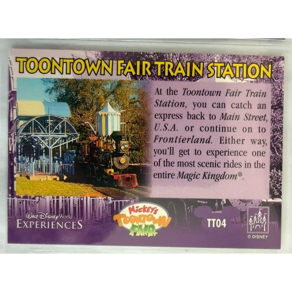 Walt Disney World Experiences Toontown Fair 9 Card Set Complete Extinct Sleeve